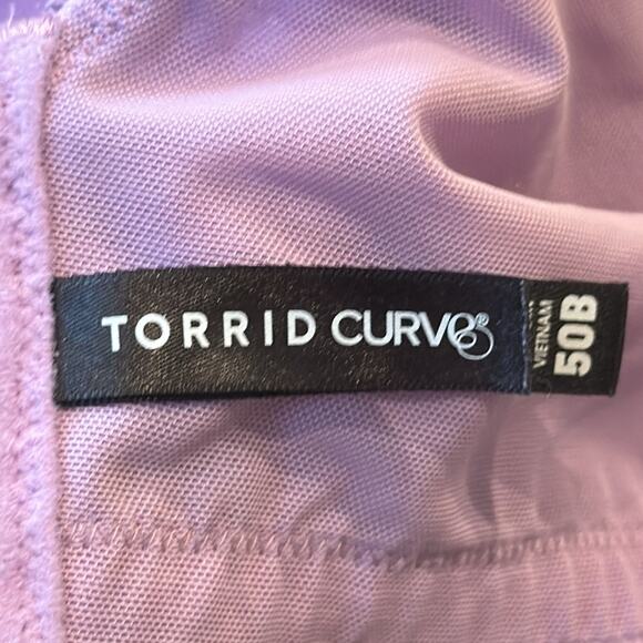 Torrid Curve Dream Wire Free Bra Everything Tattoo Purple Size 50B - Picture 6 of 8